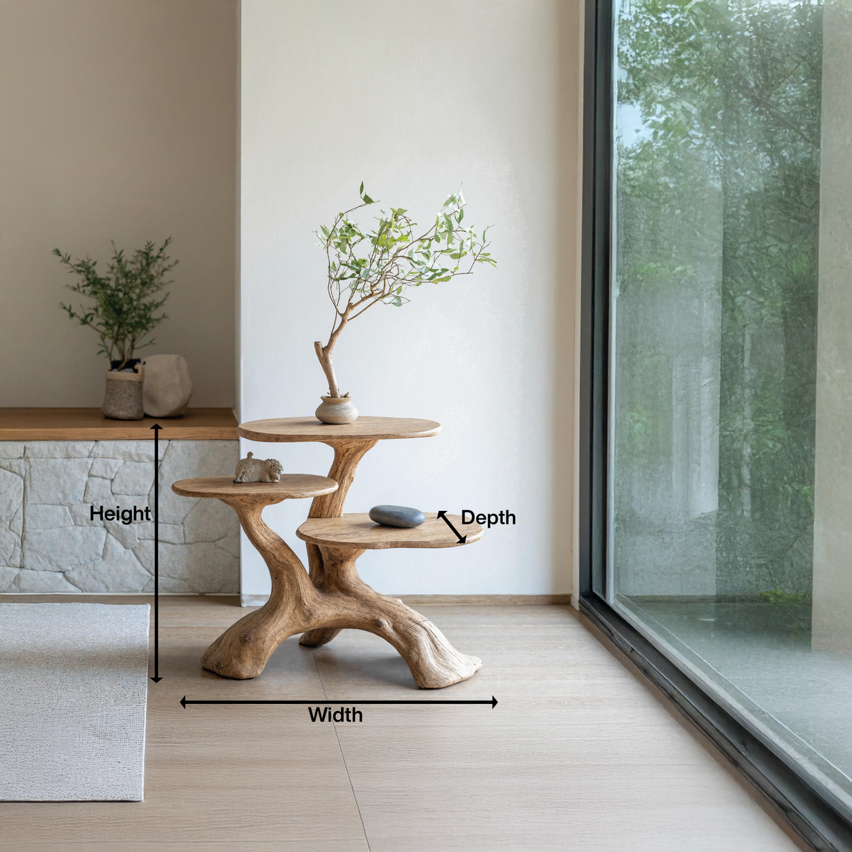 Handcrafted Solid Wood End Table Entryway Design