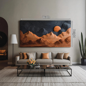 Sunrise Over Mountain Wall Sculpture For Home Decor
