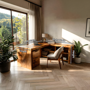 Contemporary L Shaped Workstation Desk For Study Room