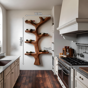 Rustic Wooden Wine Rack Branch Style For Home Bar