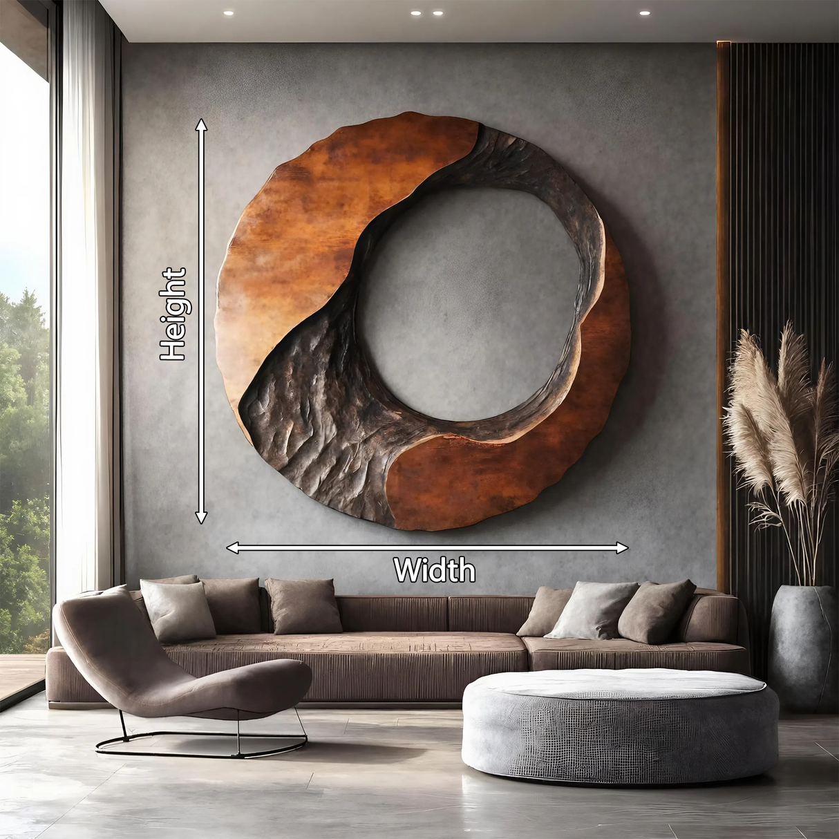 Rustic Live Edge Wall Art Sculpture For Entryway Design Space