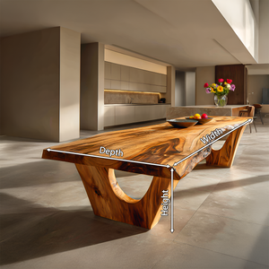 Contemporary Dining Table With Live Edge For Elegant Homes