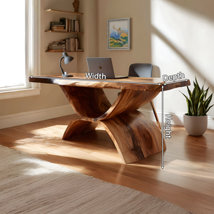 Handcrafted Solid Wood Desk For Home Office And Living Room