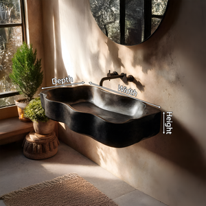 Mid Century Live Edge Wood Vanity Sink For Premium Bathroom Decor