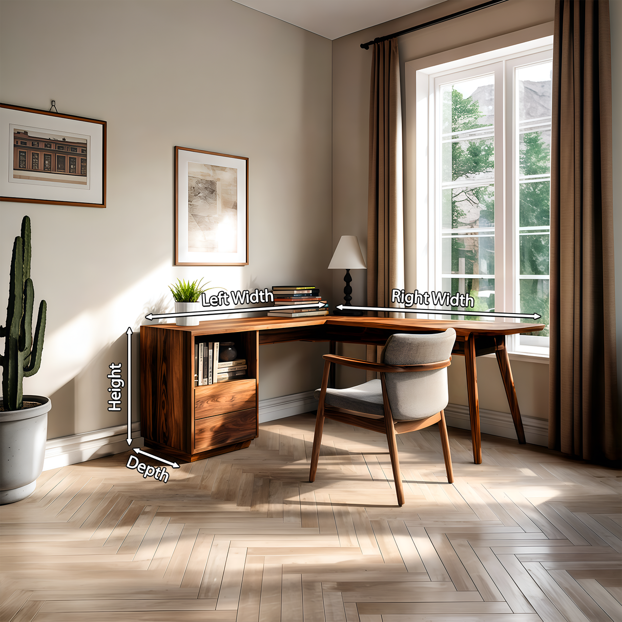 L Shaped Study Desk For Home Office