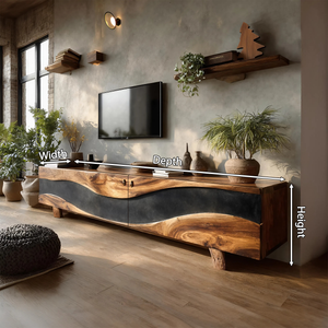 Handcrafted Solid TV Console For Bedroom Decor