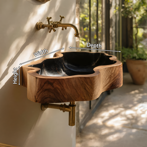 Modern Solid Wood Vanity Sink For High End Bathroom Furniture