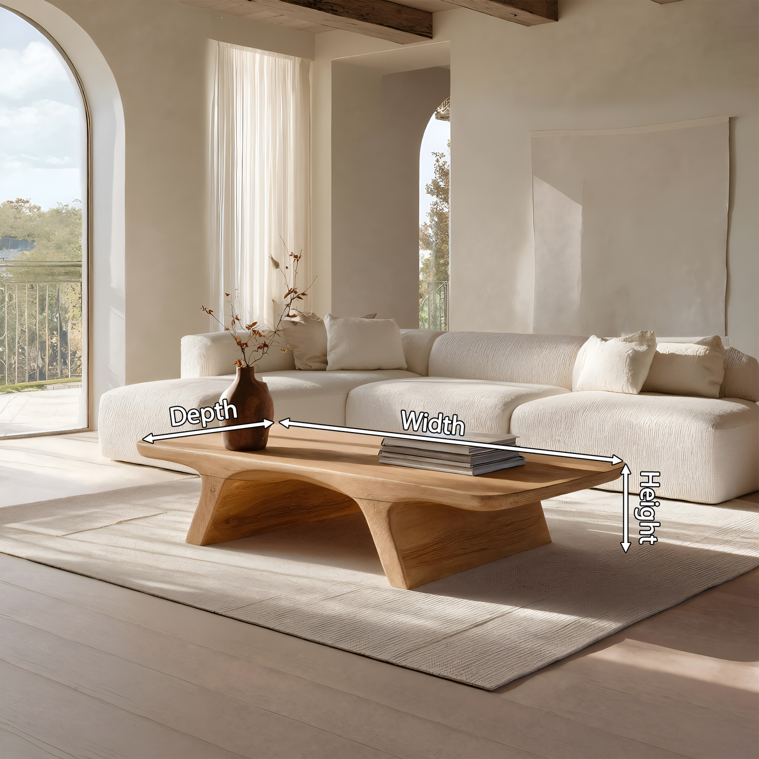 Organic Sculptural Coffee Table For Living Room