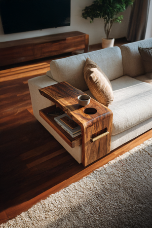 Farmhouse Solid Wood Side Table For Furniture Accent