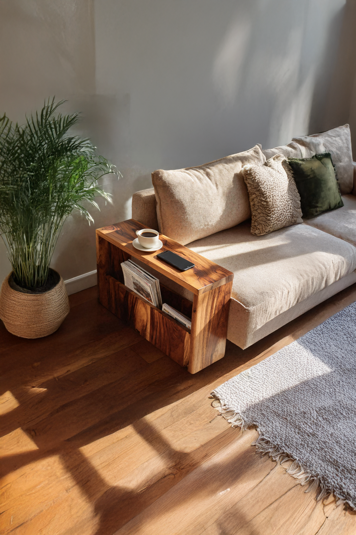 Modern Live Edge Side Table For Furniture Decoration