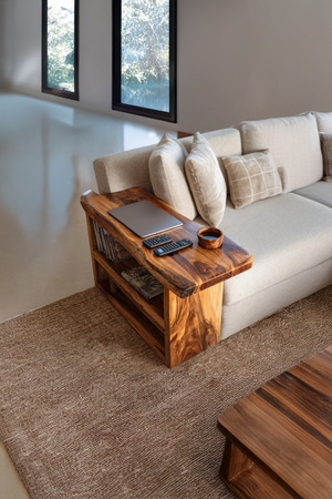 Farmhouse Live Edge Armrest For Sofa Decor Accent
