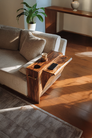 Mid Century Wooden Side Table For Bedroom Or Lounge
