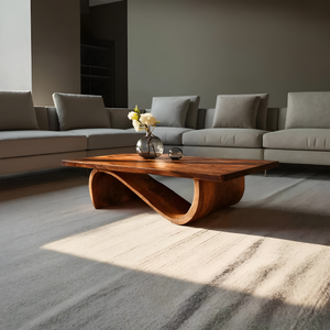 Minimalist Coffee Table Unique Base Design For Living Room