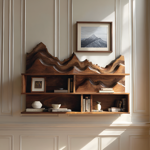 Minimalist Wooden Wall Mounted Bookshelf For Office Storage
