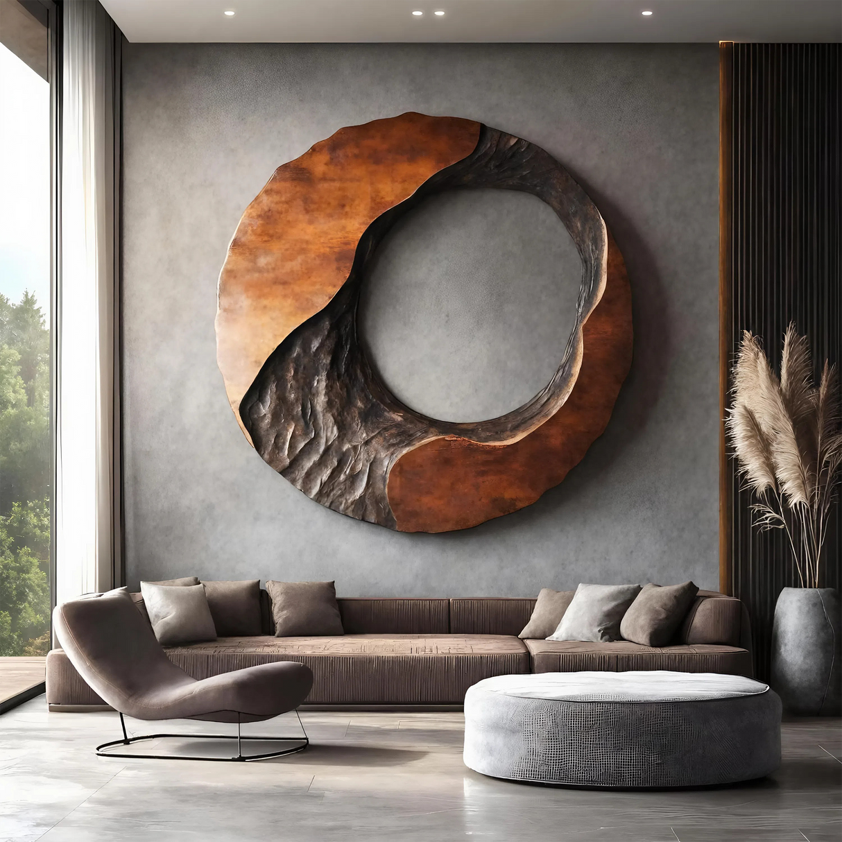 Rustic Live Edge Wall Art Sculpture For Entryway Design Space