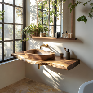 Handcrafted Vanity With Storage For Bathroom Design