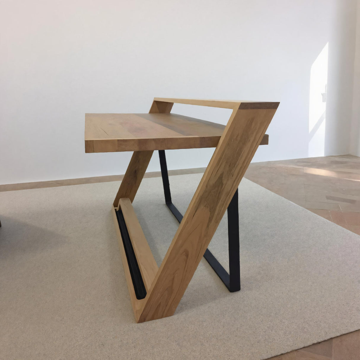 Unique Angular Desk With Z Frame For Home Or Office
