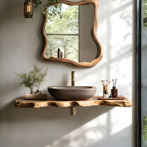 Handcrafted Live Edge Vanity For Compact Bathrooms