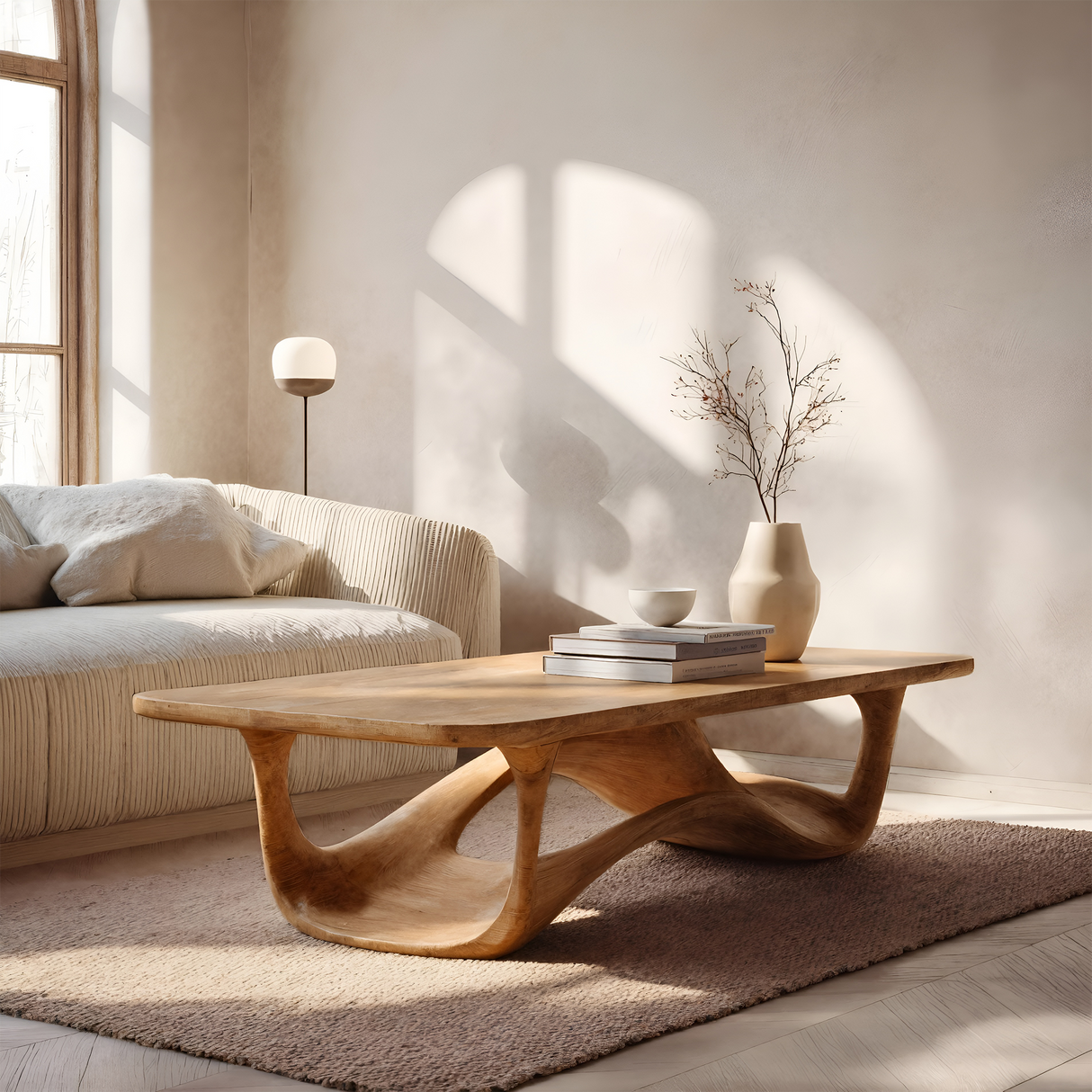 Contemporary Sculptural Coffee Table For Living Room