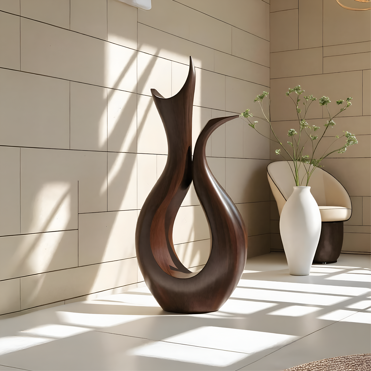 Farmhouse Abstract Sculpture For Furniture Rustic Decor