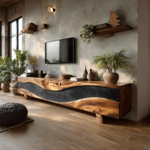 Handcrafted Solid TV Console For Bedroom Decor