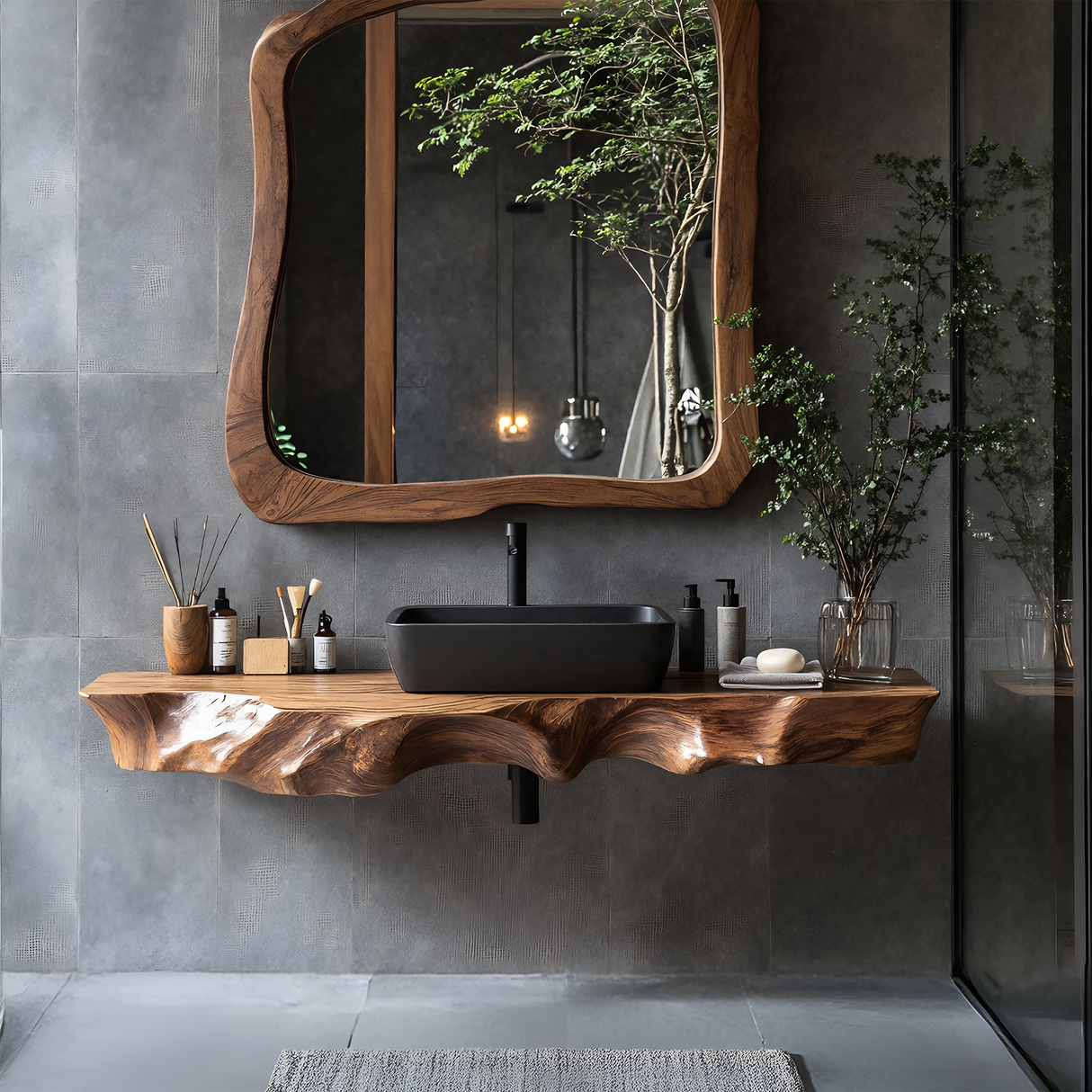 Farmhouse Solid Wood Vanity For Classic Bathroom
