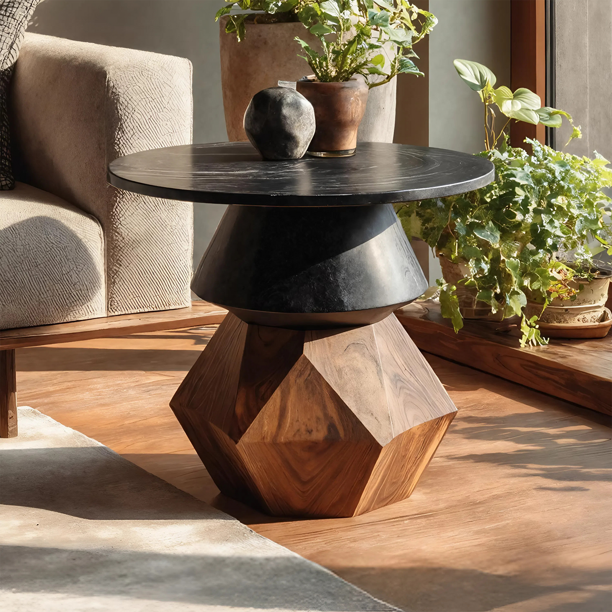 Mid Century Wooden Side Table For Entryway Design Refresh