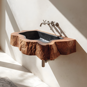 Farmhouse Wall Mounted Wooden Bathroom Sink For Bathroom Furniture Style