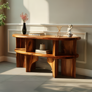 Handcrafted Wooden Entryway Table For Rustic Home Styling