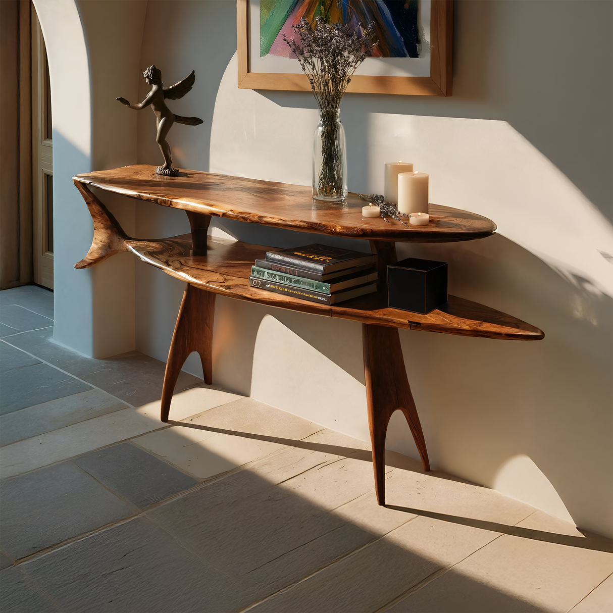 Modern Wooden Console Table For Entryway And Living Room