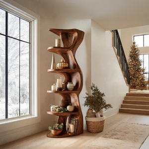 Rustic Handcrafted Standing Shelf For Home Décor