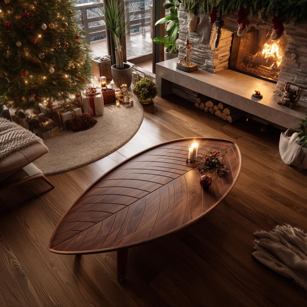 Farmhouse Wooden Coffee Table For Living Room Christmas Furniture