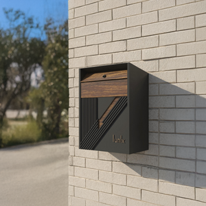 Farmhouse Solid Wood Sculpture Mailbox For Patio Yard Decoration
