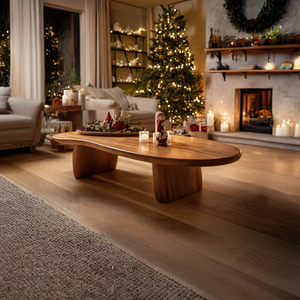 Rustic Solid Wood Coffee Table For Holiday Decoration