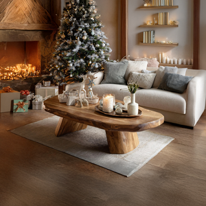 Modern Farmhouse Solid Wood Coffee Table For Holiday Entryway