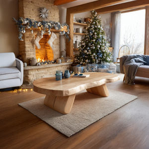 Modern Handcrafted Wooden Coffee Table For Holiday Living Room Design