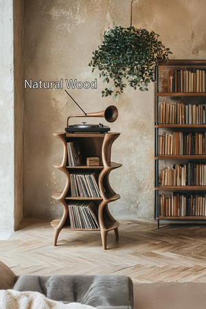 Farmhouse Style Record Stand For Entryway Design