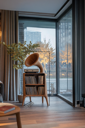 Mid Century Record Console Table For Livingroom