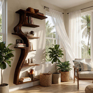 Modern Tree Wall Shelf With Branches For Living Room