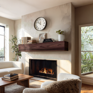 Wooden Fireplace Shelf For Cozy Living Room Decor