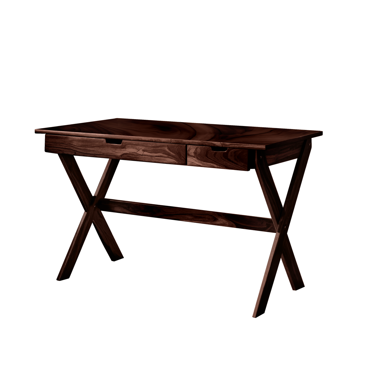 Scandinavian Wooden Desk with X Shaped Legs For Home Office Or Study