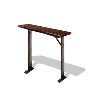 Rustic Live Edge Balcony Bar Table For Rail Mount Patio Or Apartment Deck