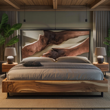 Artistic Live Edge Headboard For Bedroom Centerpiece