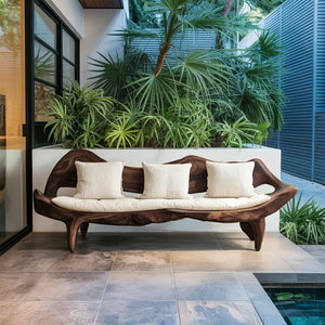 Modern Sofa With Sculptural Frame For Living Room Or Lounge