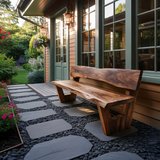 Rustic Outdoor Wooden Bench For Garden Seating