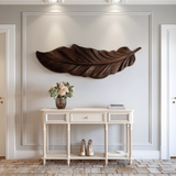 Hand Carved Feather Wall Art For Modern Home Decor