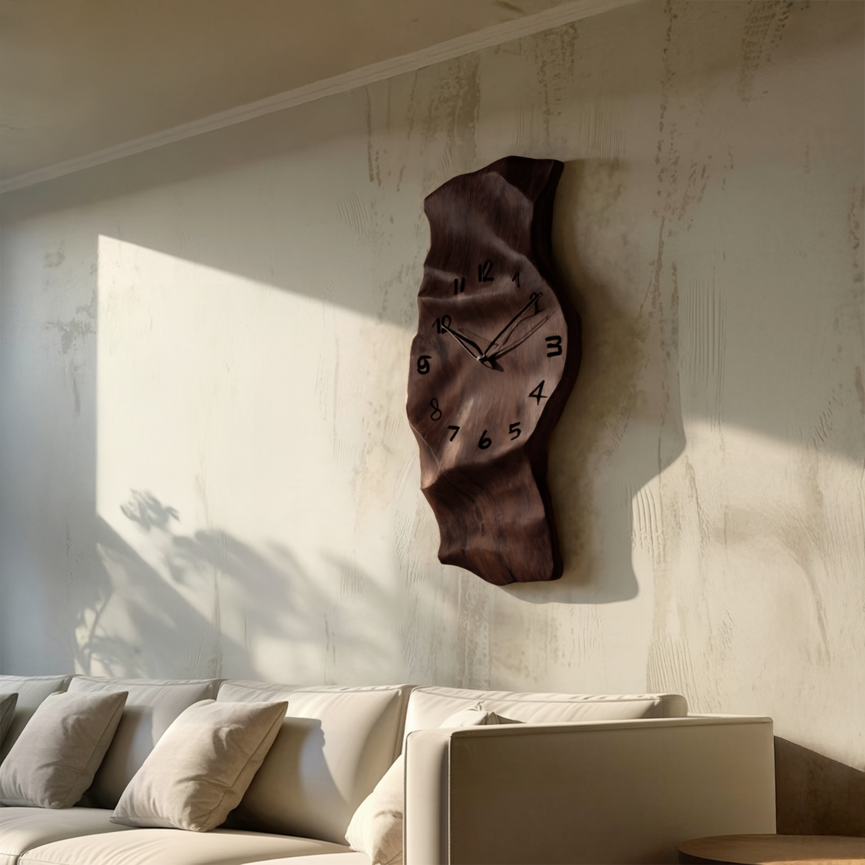 Contemporary Wall Clock Vertical Design For Living Room Interior