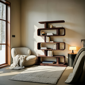 Minimalist Bookshelf With Shelves For Stylish Living Room