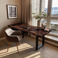 Handcrafted Wooden Live Edge Desk For Furniture Decor