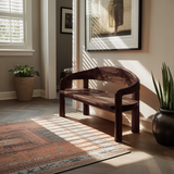 Solid Wood Live Edge Entryway Bench For Modern Interiors